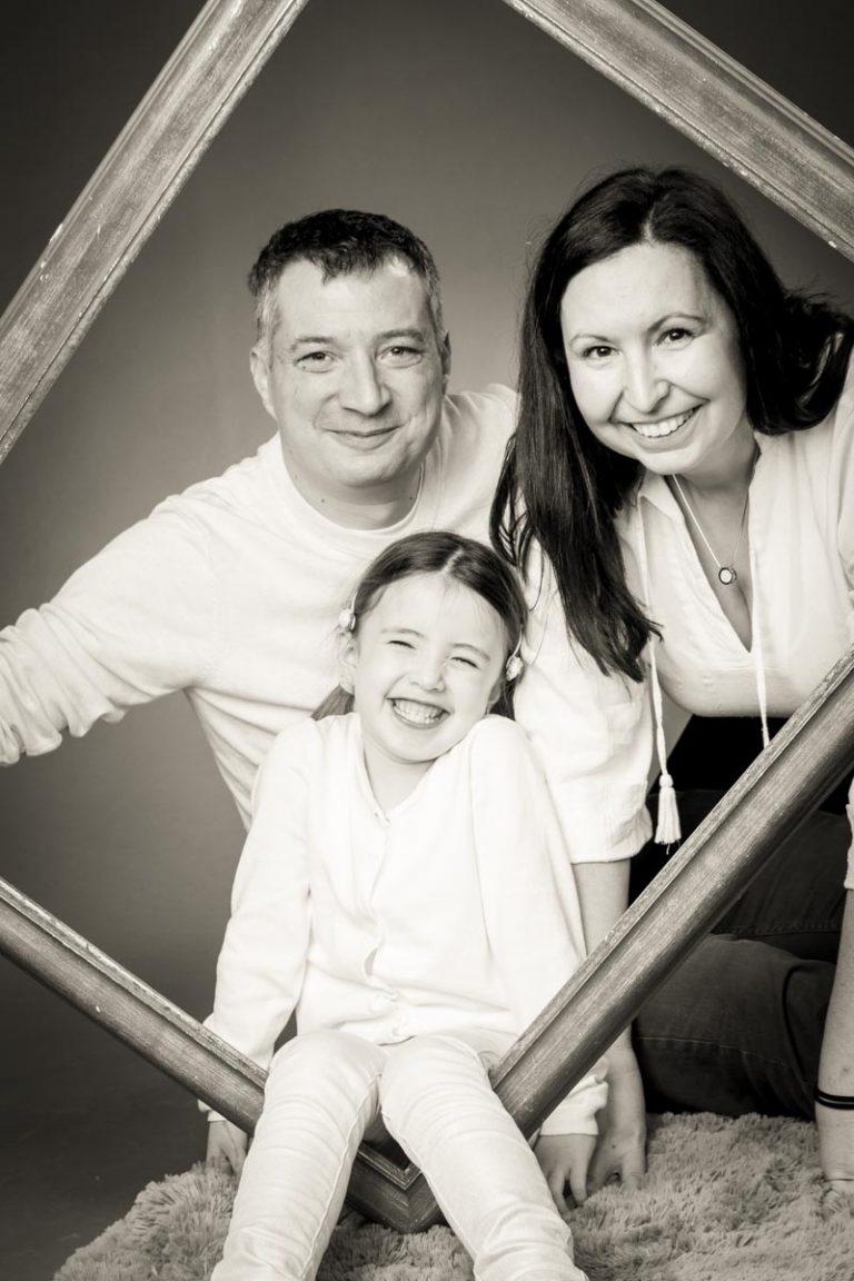 Familienfoto mit Rahmen